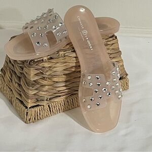 Chinese Laundry Women's Pink Slide Sandals, L/N. Sz 7. Worn once